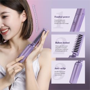 Sisir Catokan Pelurus Rambut 2in1 / Sisir Pelurus Straight Comb Hair AN