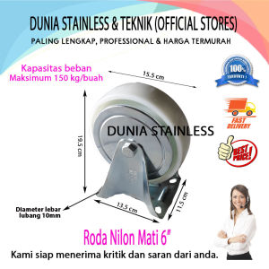 Roda nilon mati 6"