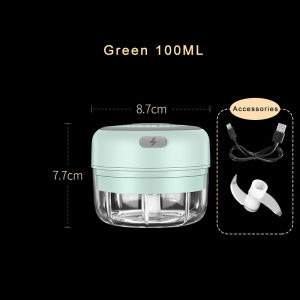 New Mini Wireless Electric Garlic Masher Chili Meat Masher Baby Food Supplement Machine Electric Garlic Paste Machine Multifunction Stainless Steel Kitchen Tools Powerful Helpful USB Charging Pepper Vegetables Pepper Dining