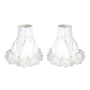 Decorative Arm Sleeves Trumpet Arm Cuffs Arm Protector for Sweater Flower Trim Sleeves Cuff Extension for Formal Event