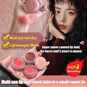 Multi-use Lip and Cheek Mud Lip Gloss/Multi-purpose Lipstick Lip Gloss Velvet Lip and Cheek Lipstick Velvet Matte Lip Clay Beauty Skin Care Makeup Holding
