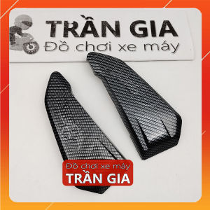 Ốp gác để chân sau nhỏ xe Sh nam năm 2012-2013-2014-2015-2016 bản 125 150 xi inox carbon - phụ kiện trang trí Sh Việt 125i 150i