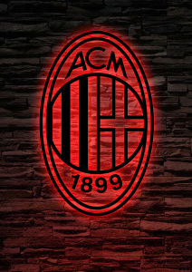hiasan dinding poster neon bola kamar cowo