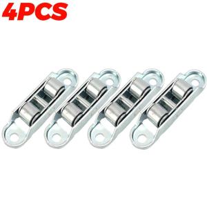 10PCS Doors Window Slot Wheel Zinc Alloy Pulley Double Roller Flat Groove Support Bottom Sliding Roller Hardware Accessory