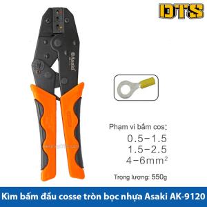 Kìm bấm cos tròn bọc nhựa Asaki AK-9120 0.5 ~ 6.0mm2 - Kềm bấm cốt tròn bọc nhựa Kìm bấm đầu cosse Asaki (Kìm bấm đầu cote Asaki)