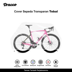 DRACCO sarung sepeda DE ROSA cover roadbike transparan tebal waterproof anti debu free tas simpan