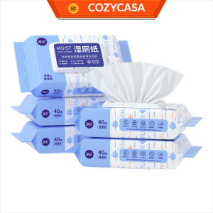 【COZYCASA】【5Packs/box】Manhua Moist Toilet Paper 40 Sheets |Flushable Wet Wipes| Alcohol-Free