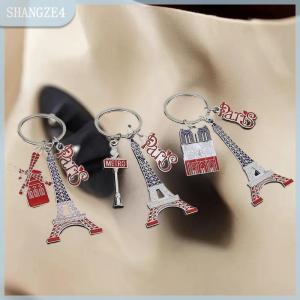 【SHANGZE4】 Eiffel Tower Zinc Alloy Keychain Womens Bag Pendant Charm Exquisite Souvenirs Keyring Ideal Accessory Gift For Travelers Lovers