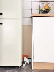 Retractable drawer trolley stitching trolley rack refrigerator side cabinet storage rack many layers of narrow slit storage