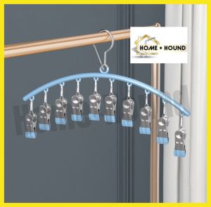 Home+Hound Hangers 1pc Stainless Steel Hangers with Clips Hanging Closet Organizer Space Saving Clothes