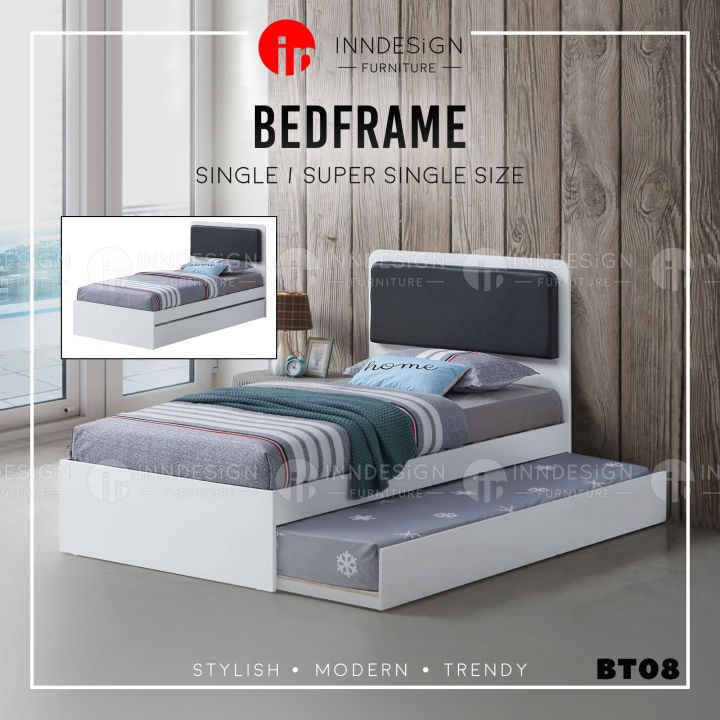 [INNDESIGN.SG] MyroII Solid Wooded Bed Single / Super Single Bed Frame
