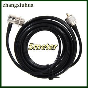 zhangxiuhua 1Pcs 5 Meter Extension Mount Cable RG58 PL259 UHF To SO239 Connectors Mobile Car Radio Antenna For Kenwood Yaesu ICOM For TM-261