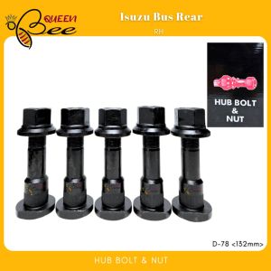 QUEENBEE Isuzu Bus HUB BOLT W/ NUT SINGLE TYRE Rear D-78 132mm RH