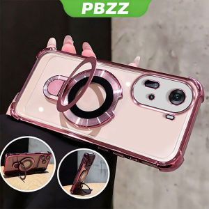 Ốp lưng PBZZ cho điện thoại OPPO Reno 11 Pro 5G Reno 11 5G ốp mềm silicon chống sốc thiết kế mới trong suốt dễ thương màu tím có giá đỡ dành cho nữ SJXUZJ2