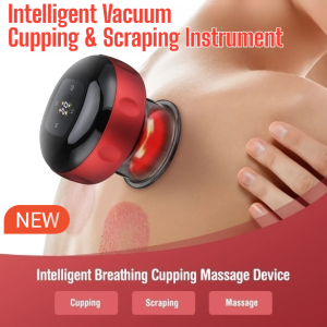 Intelligent Vacuum Cupping & Scraping Instrument for Dampness Removal Detoxification Warm Moxibustion Electric Cupping Device