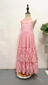 Big Girls Flower Wedding Party Backless Chiffon Dress Princess Kids Bohemia Lace Long Dresses Vestidos Clothing For 3-15 Years2026