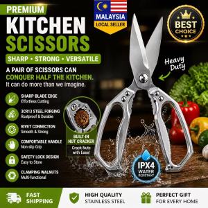 Heavy Duty Chicken Bone Scissors – Strong Sharp & Durable Kitchen Shears