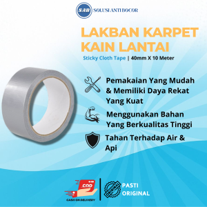 LAKBAN SELOTIP KARPET 12M MULTIFUNGSI SUPER KUAT ANTI AIR STICKY CLOTH FLOOR DUCT TAPE