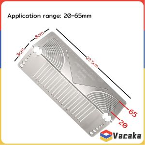 Vacaka Metal Ruler Square Tube to Round Ruler Square Steel 90° Bend Arc Angle Marker DIY Pipe Bending Guide