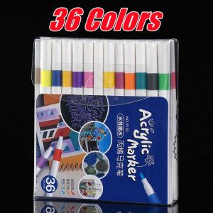 12/24/36/48/60 Colors Premium Acrylic Paint Marker Pens DIY Crafts Making Art Supplies