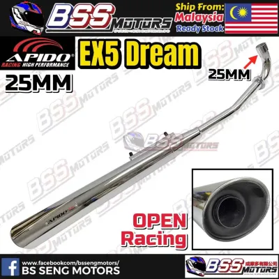 APIDO HONDA EX5 STD Racing / Open Racing Exhaust Pipe HONDA EX5 DREAM 25MM 28MM Standard Cutting Ekzos Maniful