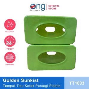 Ong Houseware - Tempat Tisu Box Tissue Kotak Plastik Golden Sunkist TT1033
