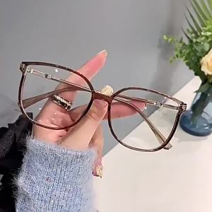 New High-End Reading Glasses Internet Celebrity Star Fashion Non-Prescription Glasses No-Makeup Essential Classic Versatile Blue Light Blocking Glasses