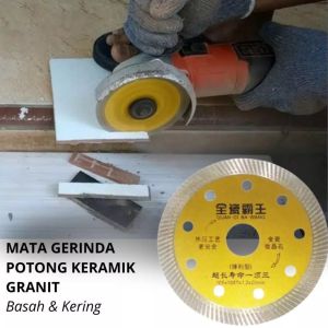 Mata Potong Keramik Kering Basah 2in1 Mata Gerinda Potong Granit 4inch