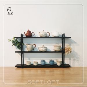 Softloft Elite 3 Tier Rack Metal Shelf Storage Display Wall Mounted Decorative Frame Hanging Storage Shelves