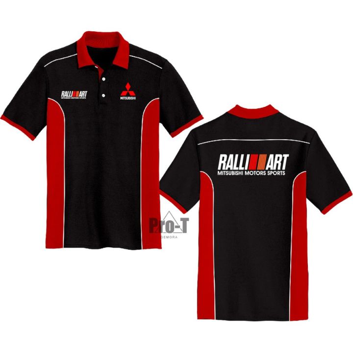 Mitsubishi Ralliart Racing Men Polo T Shirt Cotton Motorsport Fashion Lazada Singapore