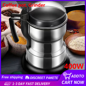 400W Super power Electric Stainless Steel Spice Coffee Bean Grinder Home Grinding Milling Machine Dry Grinder Blender Shipping From Malaysia Ready Stock