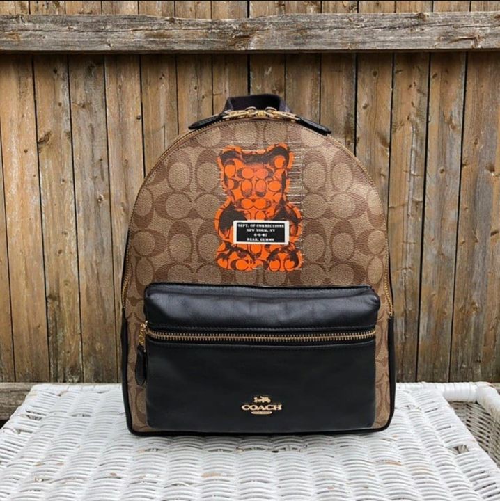 Coach backpack medium size sale