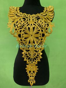 Renda Bordir Hiasan Dada Coker Bunga Aster