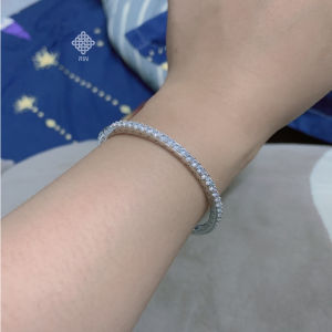 Vòng tay đính đá Lắc tay titan đính full đá không phai màu không rỉ sét dày 3 li trangsucmoiluatuoi.RIN