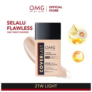 OMG Oh My Glam Coverlast Liquid Foundation SPF 20 PA++ /Alas Bedak