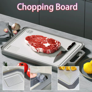 Double Sided Antibacterial Stainless Steel Cutting Board Kitchen Cutting Board Raw And Cooked Separate Cutting Coard Household Food Grade Chopping Board