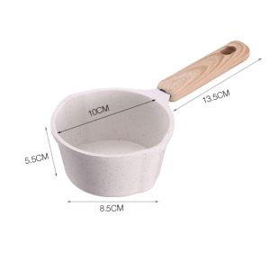 ZYJC SHOP Có cân Chảo đá Maifan Mini Tay cầm bằng gỗ Bình phun dầu Dụng cụ nấu ăn Không dính Bình sữa Trứng Chiên