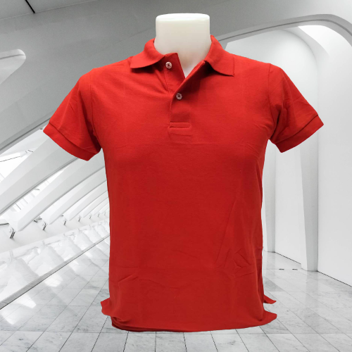 Plain red outlet polo