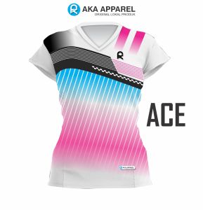 Atasan Kaos Voly Bulutangkis Tenis Meja Wanita Atasan Olahraga Cewek Aerobik  Fitnes Yoga lari Sepeda Santai Jumbo