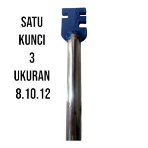 Satu Kunci 3 ukuran Kunci Penekuk besi begel ulir baja