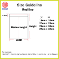 100pieces - Plastic Zipper Bag / Zip Lock Bag / Zip Bag / Transparent Packaging Plastic Bag with Sealable Zipper Zip Lock / RED LINE( many SIZES AVAIALBLE ). 