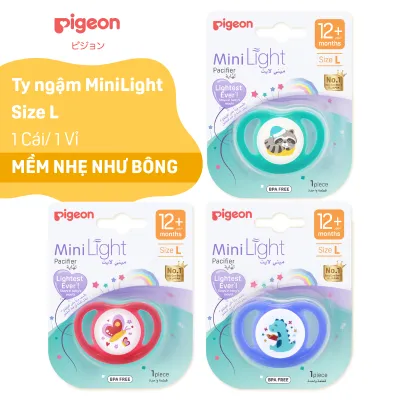 Ti ngậm cho bé Pigeon núm ty siêu mềm siêu nhẹ MiniLight - Ty giả sơ sinh chính hãng size S/M/L