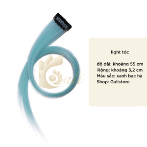 Tóc giả đẹp tóc kẹp dài thẳng light 60cm lọn nhiều màu phong cách Hàn Quốc Galistore