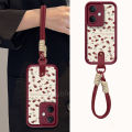 Phone Case OPPO A3X A3 Pro A79 A98 A78 5G Casing New Design Retro Leather Lambskin Cute Cartoon Rose Flower Silicone Soft Cover with Lanyard 2025. 