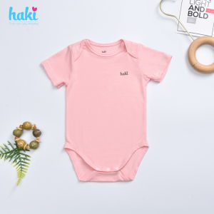 Bodysuits chip cộc tay vải tre cao cấp HAKI (4-12kg) body cho bé trai bé gái body suit cho bé sơ sinh BB006