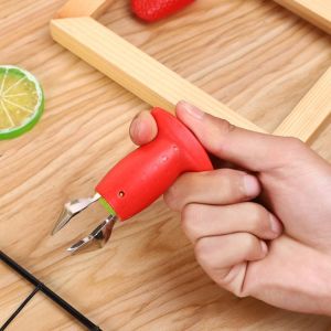 LINSBAYWU Stainless Steel Strawberry Huller Creative Design Stalk Corers Stem Removal Device Efficient Pineapple Tomato Stem Remover Kitchen Use