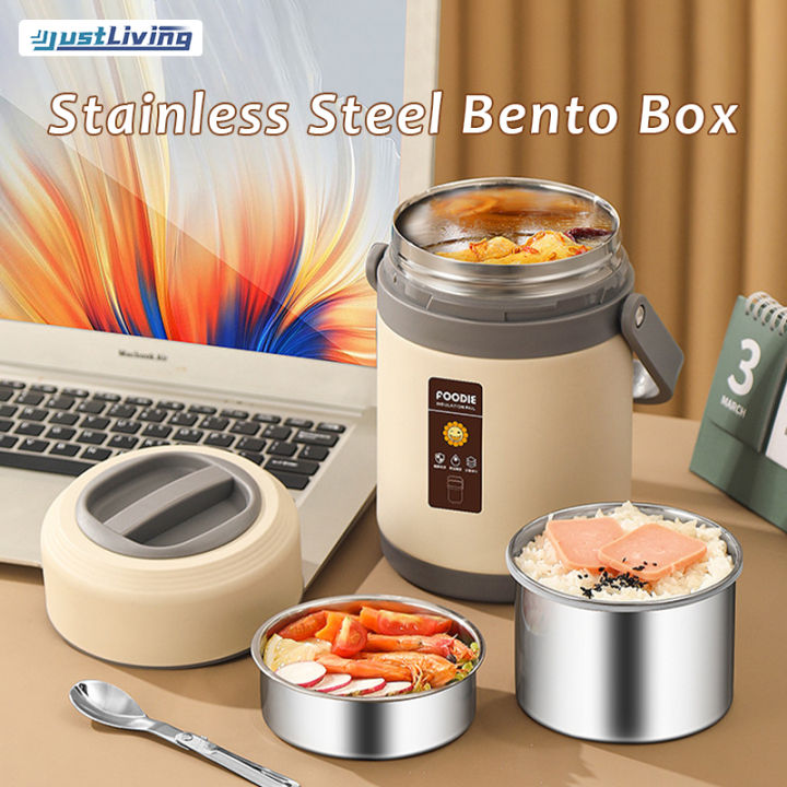 JustLiving Thermos for Hot Food 304 Stainless Steel Vacuum