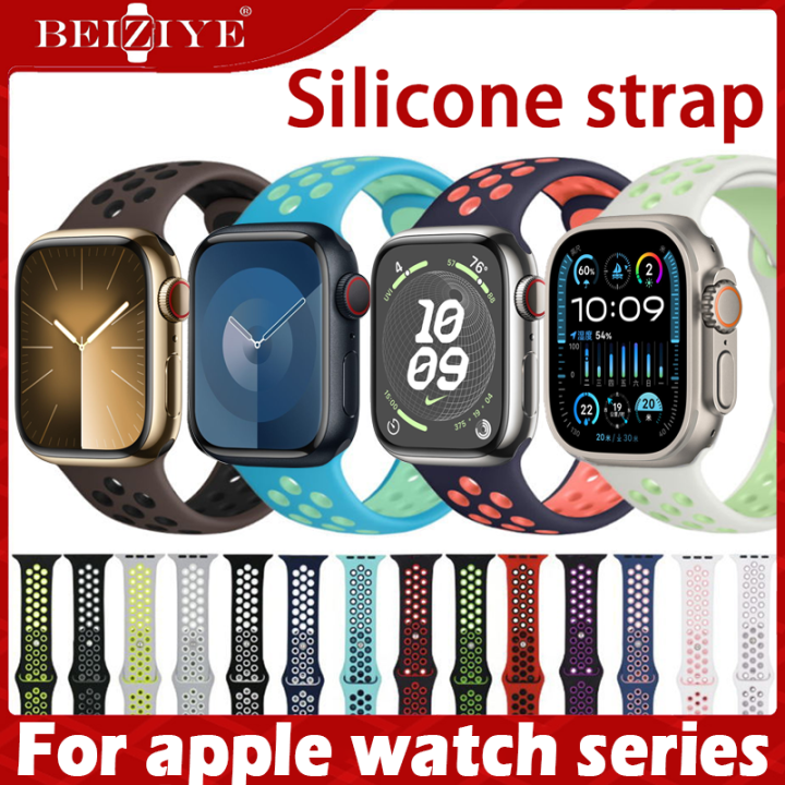 Sport Silicone Strap Watchband For apple watch ultra ultra 49mm  Band 41mm 45mm Breathable Soft Silicone Replacement Wristband for apple