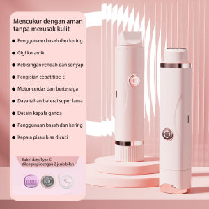 【NEW】Pencukur Bulu Miss V Alat Cukur Bulu Kemaluan Alat Cukur Wanita Mini Epilator Shaver Desain Kepala ganda tahan air