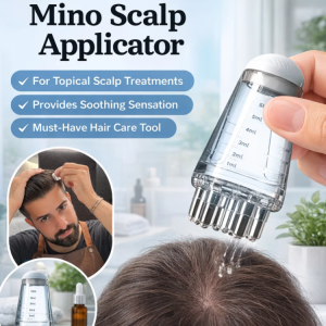 Portable Scalp Medication Applicator Hair Care Essential Oil Roller Massager Comb Hair Growth Solution Guiding Comb